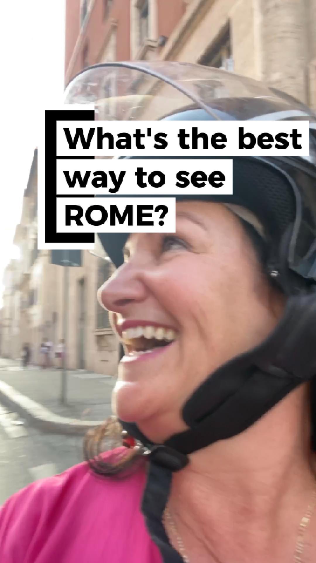 Travelletto on vespa laughing